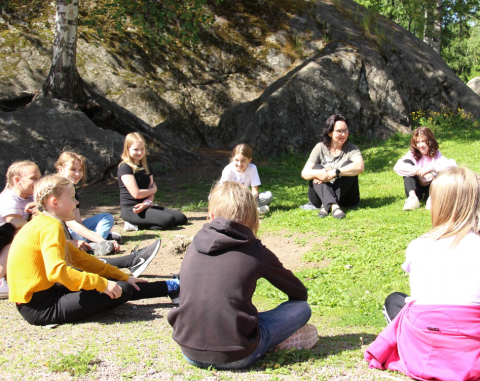 Reflection and team building outdoors